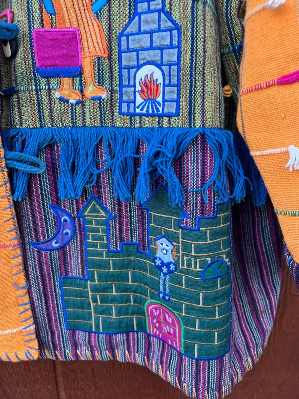 Maggie Barnes 4X Patchwork Jacket Whimsical Art Coat Boho Cottagecore Statement - Picture 4 of 8